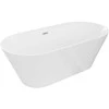 Vonia Mexen Luna Slim, 170 x 75 cm, Baltas + Brushed nickel persipylimas