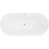 Vonia Mexen Luna Slim, 170 x 75 cm, Baltas + Brushed nickel persipylimas