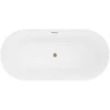 Vonia Mexen Luna Slim, 170 x 75 cm, Baltas + Brushed copper persipylimas