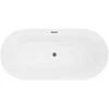 Vonia Mexen Luna Slim, 170 x 75 cm, Baltas + Brushed gun pilka persipylimas