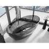 Vonia Mexen Orax Juodas Transparent, 170 x 80 cm, su chromo dangteliu - 58081708013