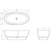 Vonia Mexen Orax Juodas Transparent, 170 x 80 cm, su chromo dangteliu - 58081708013