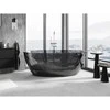 Vonia Mexen Orax Juodas Transparent, 170 x 80 cm, su chromo dangteliu - 58081708013