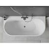 Vonia Mexen Oval+, 170 x 80 cm, Baltas + Brushed gun pilka persipylimas