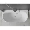 Vonia Mexen Oval+, 170 x 80 cm, Baltas + Gun metal persipylimas