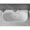 Vonia Mexen Oval+, 170 x 80 cm, Baltas + Brushed nickel persipylimas