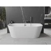 Vonia Mexen Oval+, 170 x 80 cm, Baltas + Brushed gun pilka persipylimas