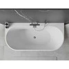 Vonia Mexen Oval+, 170 x 80 cm, Baltas + Chrome persipylimas
