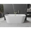 Vonia Mexen Oval+, 170 x 80 cm, Baltas + Gold persipylimas
