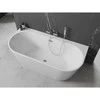 Vonia Mexen Oval+, 170 x 80 cm, Baltas + Chrome persipylimas