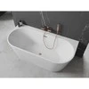 Vonia Mexen Oval+, 170 x 80 cm, Baltas + Brushed copper persipylimas