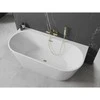 Vonia Mexen Oval+, 170 x 80 cm, Baltas + Gold persipylimas