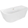 Vonia Mexen Oval+, 170 x 80 cm, Baltas + Brushed copper persipylimas