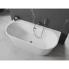 Vonia Mexen Oval+, 170 x 80 cm, Baltas + Brushed gun pilka persipylimas