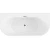 Vonia Mexen Oval+, 170 x 80 cm, Baltas + Brushed gun pilka persipylimas