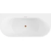 Vonia Mexen Oval+, 170 x 80 cm, Baltas + Brushed copper persipylimas
