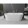 Vonia Mexen Oval+, 170 x 80 cm, Baltas + Brushed nickel persipylimas
