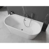 Vonia Mexen Oval+, 170 x 80 cm, Baltas + Gun metal persipylimas