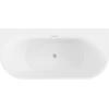 Vonia Mexen Oval+, 170 x 80 cm, Baltas + Brushed nickel persipylimas