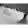 Vonia Mexen Oval+, 170 x 80 cm, Baltas + Baltas persipylimas