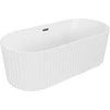 Vonia Mexen Paola, 170 x 80 cm, Baltas matt + Brushed gun pilka persipylimas