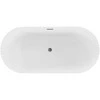 Vonia Mexen Paola, 170 x 80 cm, Baltas matt + Brushed gun pilka persipylimas