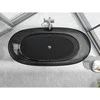 Vonia Mexen Pure Juodas Transparent, 170 x 80 cm, su chromo dangteliu