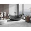 Vonia Mexen Vea Juodas Transparent, 180 x 80 cm, su chromo dangteliu