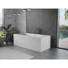 Vonia Mexen Vigo, 178,5 x 80 cm, Baltas + Brushed gun pilka persipylimas