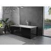 Vonia Mexen Vigo, 178,5 x 80 cm, Baltas/Juodas + Brushed nickel persipylimas