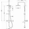 Vonios-dušo sistema su termostatu Mexen KX40, Rose Gold
