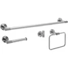 Vonios kambario aksesuarų rinkinys Rea Grid, Brushed Nickel, 4 dalys