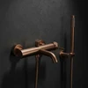 Vonios maišytuvas REA Lungo Grip su dušo komplektu, Brushed Copper