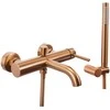 Vonios maišytuvas REA Lungo su dušo komplektu, Brushed Copper
