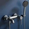 Vonios maišytuvas su dušo komplektu REA Foster, Brushed Nickel