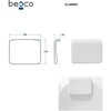 Vonios pagalvėlė Besco Classic, Baltas