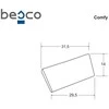 Vonios pagalvėlė Besco Comfy, Pilkas