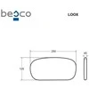 Vonios pagalvėlė Besco Loox, Juodas