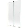 Vonios sienelė Mexen Velar, 110 x 150 cm, Brushed nickel/Transparent