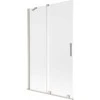 Vonios sienelė Mexen Velar, 110 x 150 cm, Brushed nickel/matinis stiklas