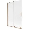 Vonios sienelė Mexen Velar, 120 x 150 cm, Brushed copper/matinis stiklas