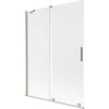 Vonios sienelė Mexen Velar, 130 x 150 cm, Brushed nickel/matinis stiklas