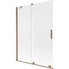 Vonios sienelė Mexen Velar, 130 x 150 cm, Brushed copper/matinis stiklas