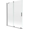 Vonios sienelė Mexen Velar, 130 x 150 cm, Gun metal/Transparent