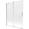 Vonios sienelė Mexen Velar, 140 x 150 cm, Brushed nickel/Transparent