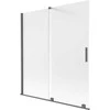 Vonios sienelė Mexen Velar, 150 x 150 cm, Brushed gun pilka/matinis stiklas