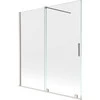Vonios sienelė Mexen Velar, 150 x 150 cm, Brushed nickel/Transparent