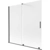 Vonios sienelė Mexen Velar, 160 x 150 cm, Brushed gun pilka/matinis stiklas
