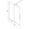 Vonios sienelė Mexen Velar, 160 x 150 cm, Gold/Graphite