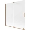Vonios sienelė Mexen Velar, 160 x 150 cm, Brushed copper/matinis stiklas
